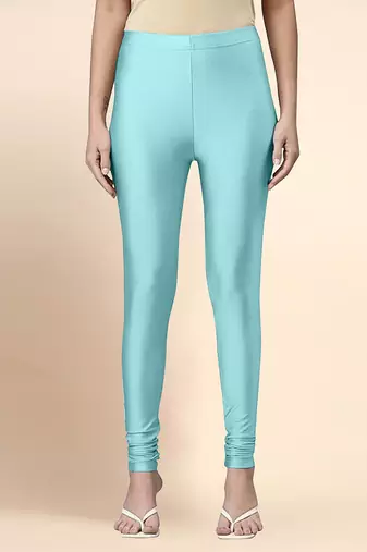LightAqua Microfiber elastane stretch soft churidar length leggings with ultrasoft waistband