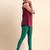 LightGreen Microfiber elastane stretch soft churidar length leggings with ultrasoft waistband