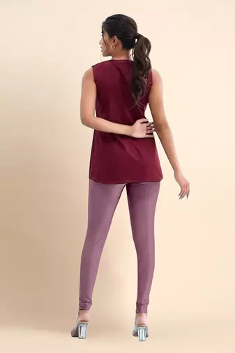 LightOnion Microfiber elastane stretch soft churidar length leggings with ultrasoft waistband