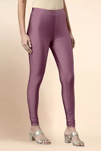 LightOnion Microfiber elastane stretch soft churidar length leggings with ultrasoft waistband