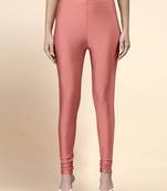 LightPink Microfiber elastane stretch soft churidar length leggings with ultrasoft waistband