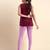 Lilac Microfiber elastane stretch soft churidar length leggings with ultrasoft waistband