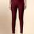 Maroon Microfiber elastane stretch soft churidar length leggings with ultrasoft waistband
