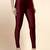 Maroon Microfiber elastane stretch soft churidar length leggings with ultrasoft waistband
