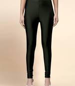 Mehndi Microfiber elastane stretch soft churidar length leggings with ultrasoft waistband