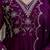 purple embroidered vichitra silk flared anarkali pant and dupatta set