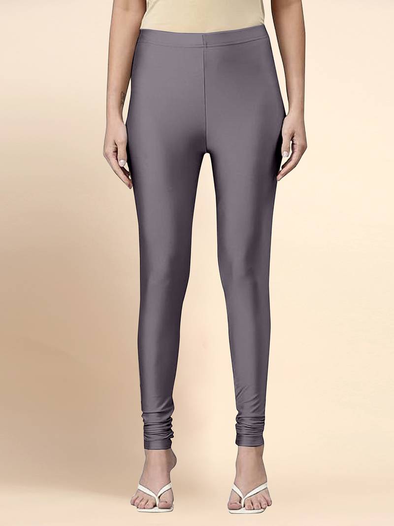 Mud Microfiber elastane stretch soft churidar length leggings with ultrasoft waistband
