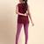 OnionPink Microfiber elastane stretch soft churidar length leggings with ultrasoft waistband