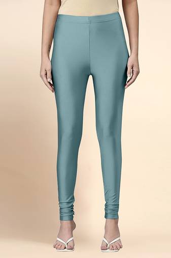 SageGreen Microfiber elastane stretch soft churidar length leggings with ultrasoft waistband