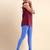 SkyBlue Microfiber elastane stretch soft churidar length leggings with ultrasoft waistband