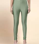 SteelGreen Microfiber elastane stretch soft churidar length leggings with ultrasoft waistband