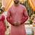 Men   s heavy rayon pink embroidered kurta with cotton pyjama