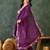 purple embroidered chinon silk straight kurta pant and dupatta set