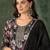 black embroidered chinon silk straight kurta pant and dupatta set