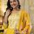 yellow embroidered viscose rayon straight kurta pant and dupatta set