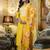 yellow embroidered viscose rayon straight kurta pant and dupatta set
