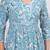 Sky-blue cotton printed dress