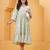 Green cotton printed dress