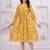 Yellow cotton printed dress
