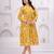 Yellow cotton printed dress