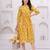 Yellow cotton printed dress
