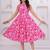 Pink cotton printed dress