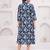 Blue cotton printed dress