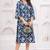 Blue cotton printed dress