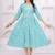 Sky-blue cotton printed dress