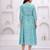 Sky-blue cotton printed dress