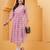 Pink pure cotton printed kurta