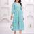 Sky-blue cotton printed dress