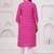 Pink pure cotton printed kurta