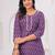 Lavender pure cotton printed kurta