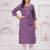 Lavender pure cotton printed kurta
