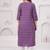 Lavender pure cotton printed kurta