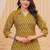 Mustard pure cotton printed kurta