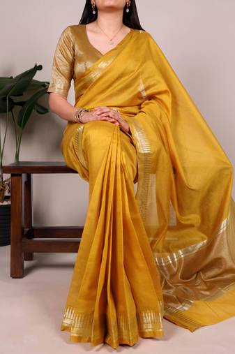 Festive elegance in cotton silk zari weave