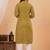 Mustard pure cotton printed kurta