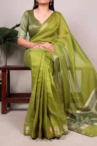 Festive elegance in cotton silk zari weave