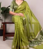 Festive elegance in cotton silk zari weave