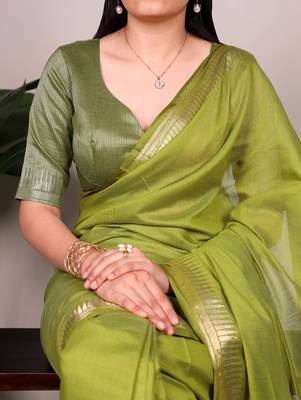 Festive elegance in cotton silk zari weave 2
