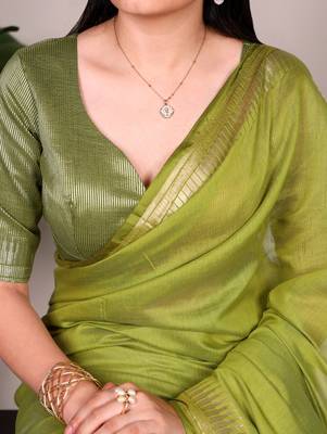 Festive elegance in cotton silk zari weave 5
