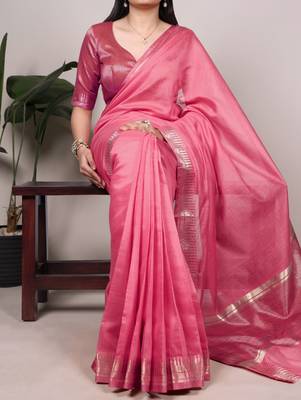 Festive elegance in cotton silk zari weave 1