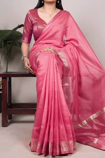Festive elegance in cotton silk zari weave