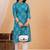 Blue pure cotton printed kurta