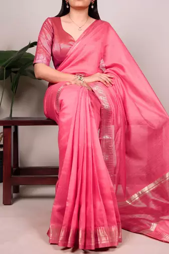 Festive elegance in cotton silk zari weave