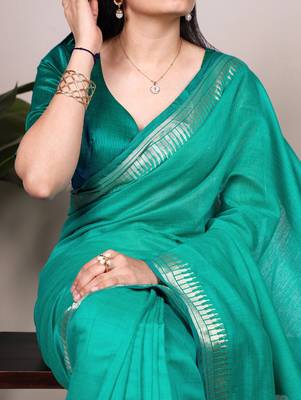 Festive elegance in cotton silk zari weave 2