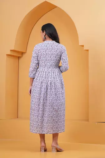 Multicolor cotton printed dress