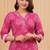 Pink pure cotton printed kurta